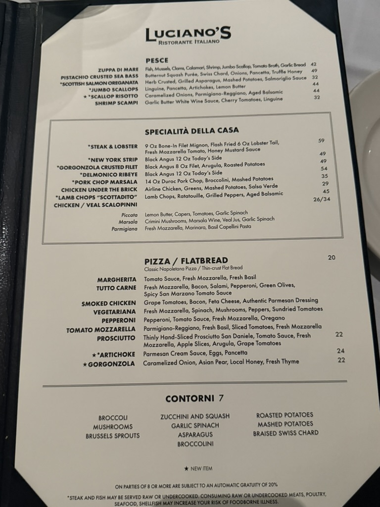 Luciano's Ristorante Italiano Menu - Image 6